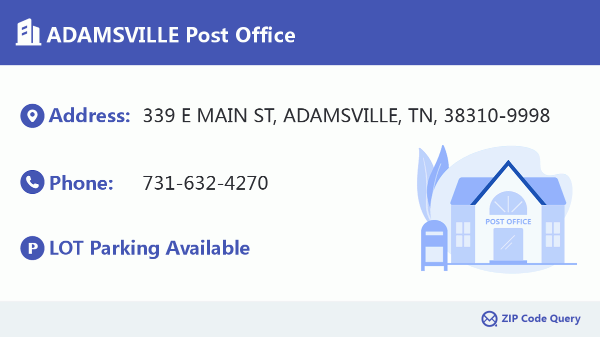 Post Office:ADAMSVILLE