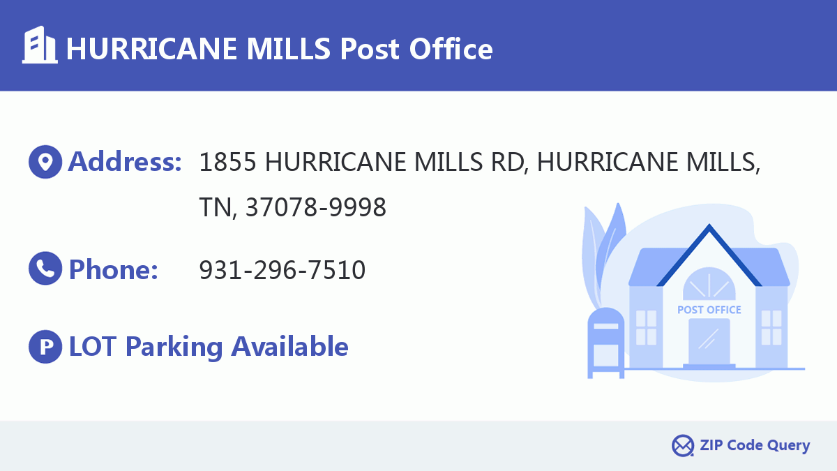 Post Office:HURRICANE MILLS