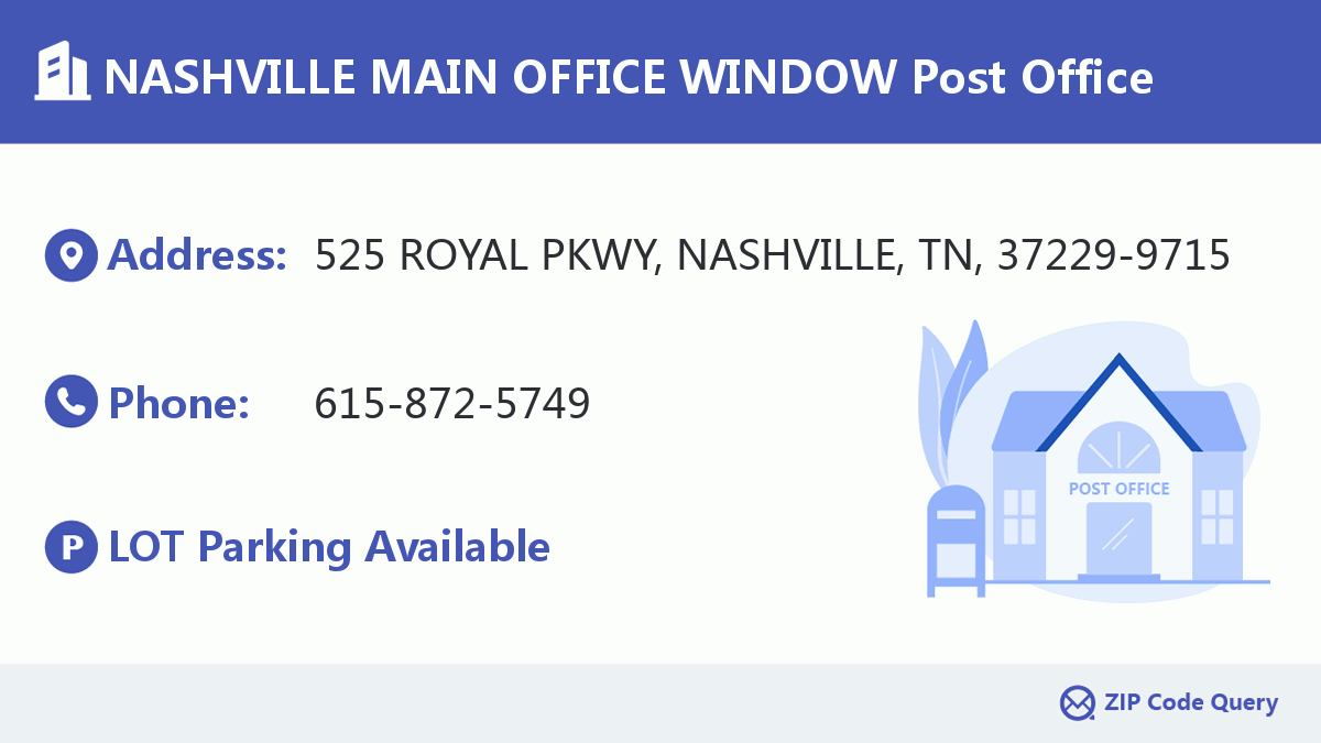 Post Office:NASHVILLE MAIN OFFICE WINDOW